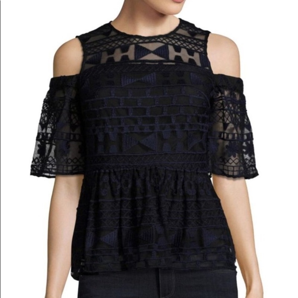 Parker illusion cold shoulder blouse